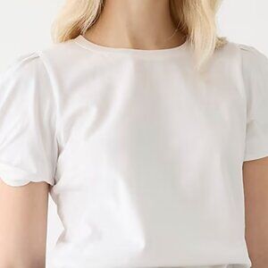 Broken-in jersey puff-sleeve T-shirt